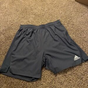 NWOT L Adidas Men's Dark Gray Lacrosse Athletic Shorts